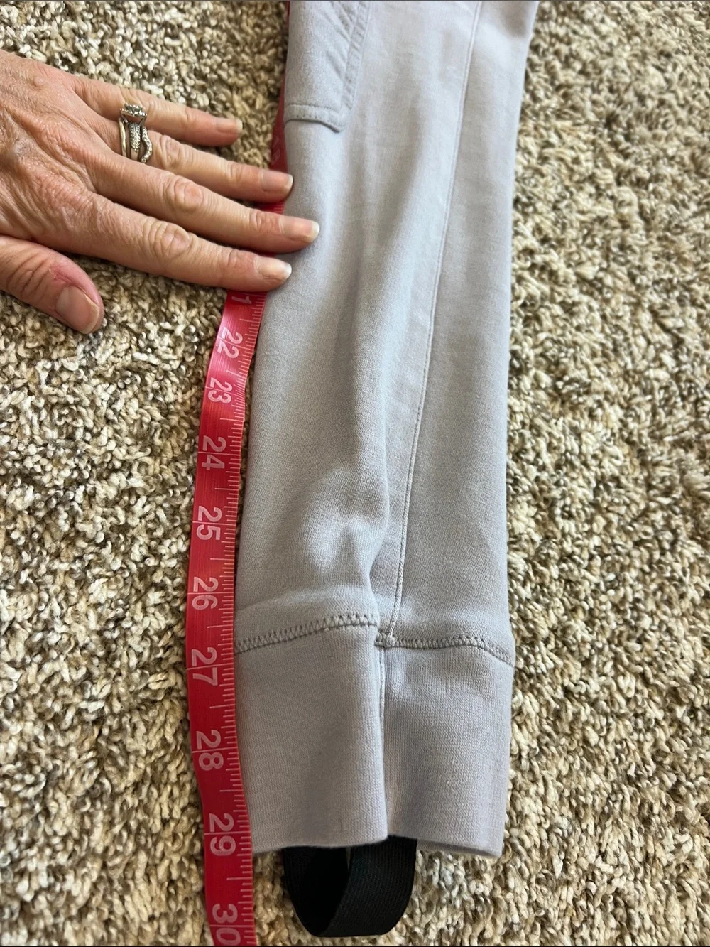 Girls Tuff Rider Light Gray High-Rise Equestrian Riding Knit Pants